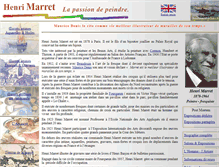 Tablet Screenshot of henrimarret-peintre.fr
